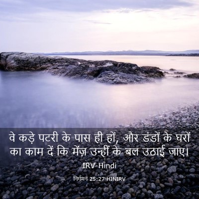 Picture 03 - निर्गमन 25:27 HINIRV - वे कड़े पटरी के पास - Bible Verse Picture