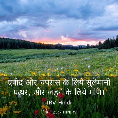 Picture 03 - निर्गमन 25:7 HINIRV - एपोद और चपरास के - Bible Verse Picture