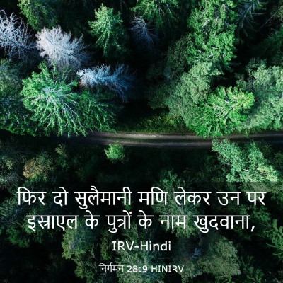 Picture 03 - निर्गमन 28:9 HINIRV - फिर दो सुलैमानी - Bible Verse Picture