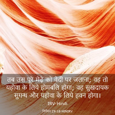 Picture 03 - निर्गमन 29:18 HINIRV - तब उस पूरे मेढ़े को - Bible Verse Picture