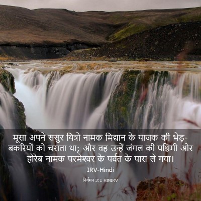 Picture 03 - निर्गमन 3:1 HINIRV - मूसा अपने ससुर - Bible Verse Picture