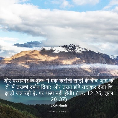 Picture 03 - निर्गमन 3:2 HINIRV - और परमेश्‍वर के - Bible Verse Picture