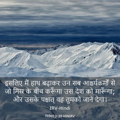 Picture 03 - निर्गमन 3:20 HINIRV - इसलिए मैं हाथ - Bible Verse Picture