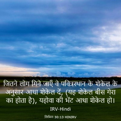 Picture 03 - निर्गमन 30:13 HINIRV - जितने लोग गिने - Bible Verse Picture