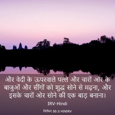 Picture 03 - निर्गमन 30:3 HINIRV - और वेदी के ऊपरवाले - Bible Verse Picture