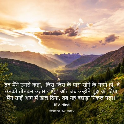 Picture 03 - निर्गमन 32:24 HINIRV - तब मैंने उनसे कहा, - Bible Verse Picture
