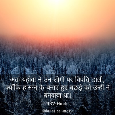 Picture 03 - निर्गमन 32:35 HINIRV - अतः यहोवा ने उन - Bible Verse Picture