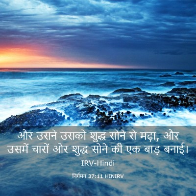 Picture 03 - निर्गमन 37:11 HINIRV - और उसने उसको शुद्ध - Bible Verse Picture