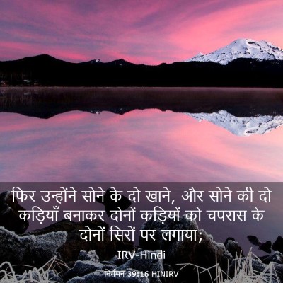 Picture 03 - निर्गमन 39:16 HINIRV - फिर उन्होंने सोने - Bible Verse Picture