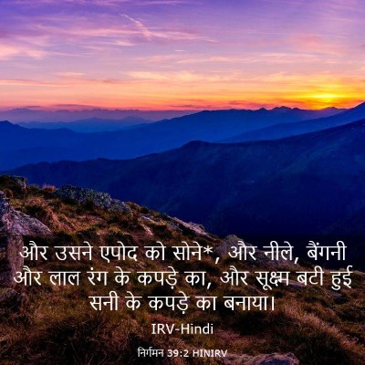 Picture 03 - निर्गमन 39:2 HINIRV - और उसने एपोद को - Bible Verse Picture