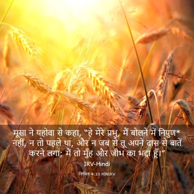 Picture 03 - निर्गमन 4:10 HINIRV - मूसा ने यहोवा से - Bible Verse Picture