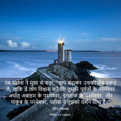 Picture 03 - निर्गमन 4:4 HINIRV - तब यहोवा ने मूसा से - Bible Verse Picture