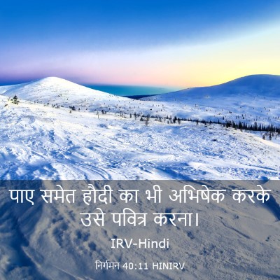 Picture 03 - निर्गमन 40:11 HINIRV - पाए समेत हौदी का भी - Bible Verse Picture