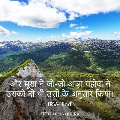 Picture 03 - निर्गमन 40:16 HINIRV - और मूसा ने जो-जो - Bible Verse Picture