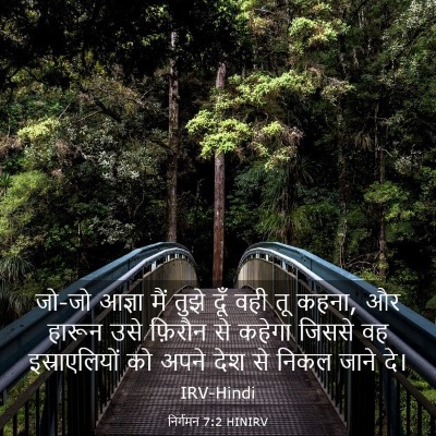 Picture 03 - निर्गमन 7:2 HINIRV - जो-जो आज्ञा मैं - Bible Verse Picture