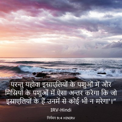 Picture 03 - निर्गमन 9:4 HINIRV - परन्तु यहोवा - Bible Verse Picture