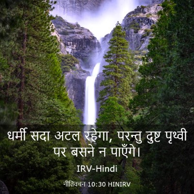 Picture 03 - नीतिवचन 10:30 HINIRV - धर्मी सदा अटल - Bible Verse Picture