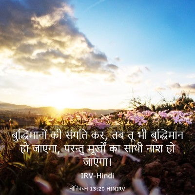 Picture 03 - नीतिवचन 13:20 HINIRV - बुद्धिमानों की - Bible Verse Picture