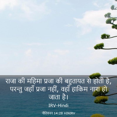 Picture 03 - नीतिवचन 14:28 HINIRV - राजा की महिमा - Bible Verse Picture
