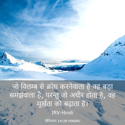 Picture 03 - नीतिवचन 14:29 HINIRV - जो विलम्ब से क्रोध - Bible Verse Picture