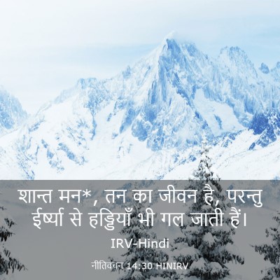 Picture 03 - नीतिवचन 14:30 HINIRV - शान्त मन*, तन का - Bible Verse Picture