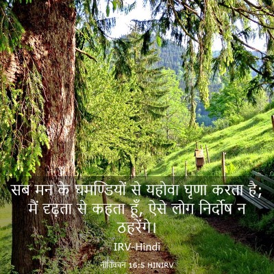 Picture 03 - नीतिवचन 16:5 HINIRV - सब मन के घमण्डियों - Bible Verse Picture