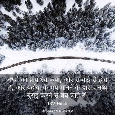 Picture 03 - नीतिवचन 16:6 HINIRV - अधर्म का - Bible Verse Picture