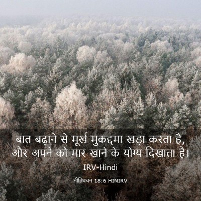 Picture 03 - नीतिवचन 18:6 HINIRV - बात बढ़ाने से - Bible Verse Picture