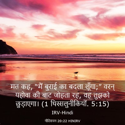 Picture 03 - नीतिवचन 20:22 HINIRV - मत कह, “मैं बुराई - Bible Verse Picture