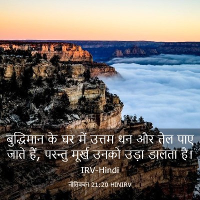 Picture 03 - नीतिवचन 21:20 HINIRV - बुद्धिमान के घर - Bible Verse Picture