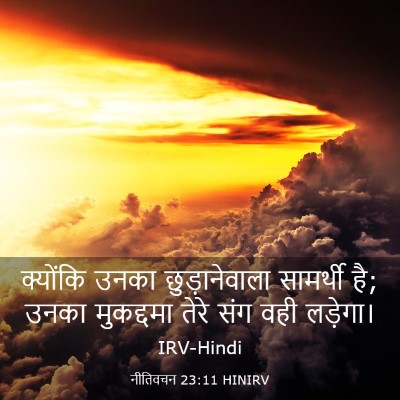 Picture 03 - नीतिवचन 23:11 HINIRV - क्योंकि उनका - Bible Verse Picture