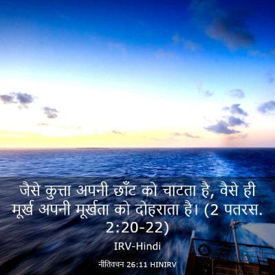 Picture 03 - नीतिवचन 26:11 HINIRV - जैसे कुत्ता अपनी - Bible Verse Picture
