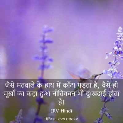 Picture 03 - नीतिवचन 26:9 HINIRV - जैसे मतवाले के हाथ - Bible Verse Picture