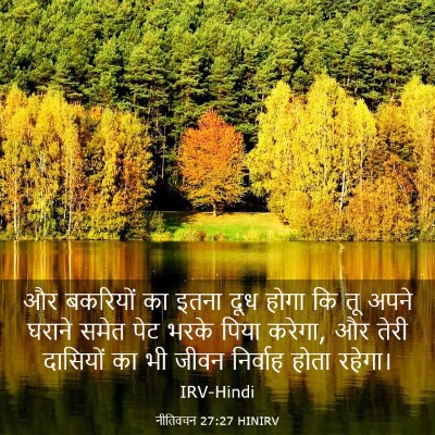 Picture 03 - नीतिवचन 27:27 HINIRV - और बकरियों का इतना - Bible Verse Picture
