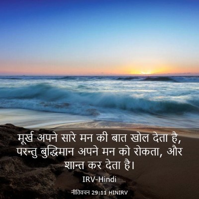 Picture 03 - नीतिवचन 29:11 HINIRV - मूर्ख अपने सारे मन - Bible Verse Picture