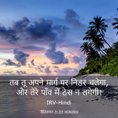 Picture 03 - नीतिवचन 3:23 HINIRV - तब तू अपने मार्ग पर - Bible Verse Picture