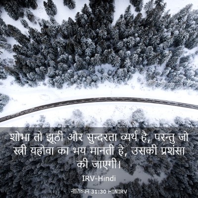 Picture 03 - नीतिवचन 31:30 HINIRV - शोभा तो झूठी और - Bible Verse Picture