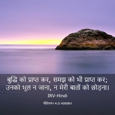Picture 03 - नीतिवचन 4:5 HINIRV - बुद्धि को प्राप्त - Bible Verse Picture