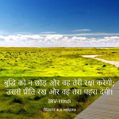 Picture 03 - नीतिवचन 4:6 HINIRV - बुद्धि को न छोड़ और - Bible Verse Picture