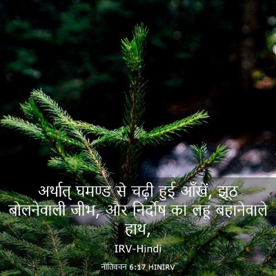 Picture 03 - नीतिवचन 6:17 HINIRV - अर्थात् घमण्ड से - Bible Verse Picture