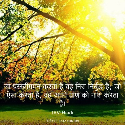 Picture 03 - नीतिवचन 6:32 HINIRV - जो परस्त्रीगमन - Bible Verse Picture