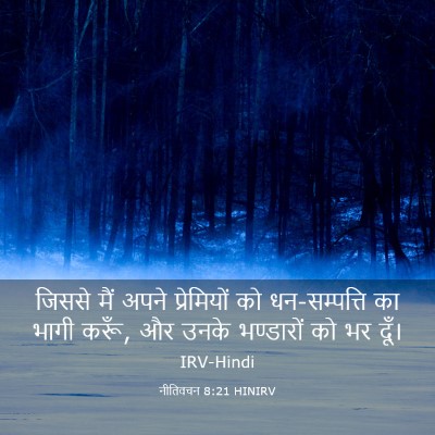 Picture 03 - नीतिवचन 8:21 HINIRV - जिससे मैं अपने - Bible Verse Picture