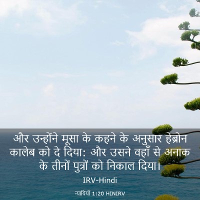 Picture 03 - न्यायियों 1:20 HINIRV - और उन्होंने मूसा - Bible Verse Picture