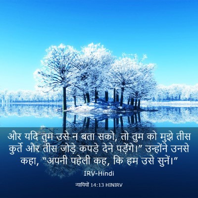 Picture 03 - न्यायियों 14:13 HINIRV - और यदि तुम उसे न - Bible Verse Picture