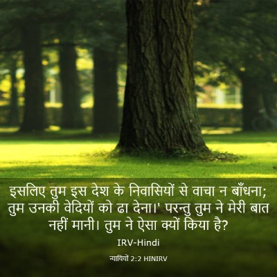 Picture 03 - न्यायियों 2:2 HINIRV - इसलिए तुम इस देश के - Bible Verse Picture
