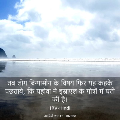 Picture 03 - न्यायियों 21:15 HINIRV - तब लोग बिन्यामीन - Bible Verse Picture