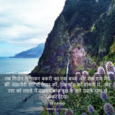 Picture 03 - न्यायियों 6:19 HINIRV - तब गिदोन ने जाकर - Bible Verse Picture