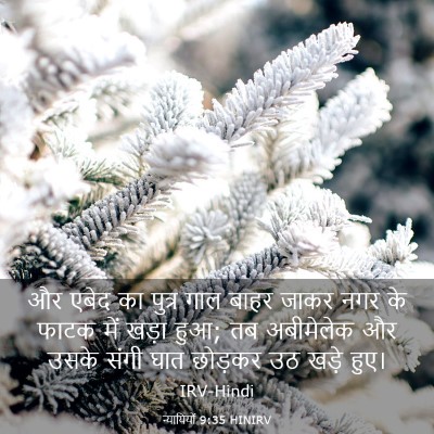 Picture 03 - न्यायियों 9:35 HINIRV - और एबेद का पुत्र - Bible Verse Picture