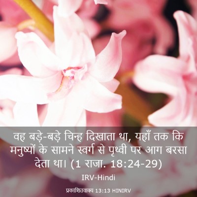 Picture 03 - प्रकाशितवाक्य 13:13 HINIRV - वह बड़े-बड़े चिन्ह - Bible Verse Picture