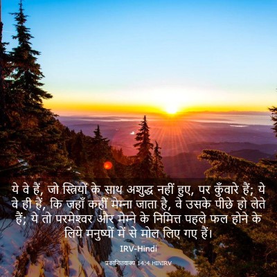Picture 03 - प्रकाशितवाक्य 14:4 HINIRV - ये वे हैं, जो - Bible Verse Picture